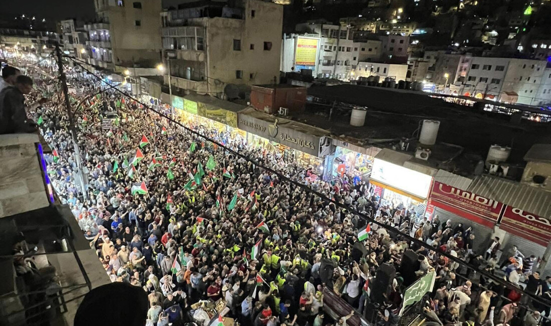 Ürdün’de mahşeri kalabalık, Gazze