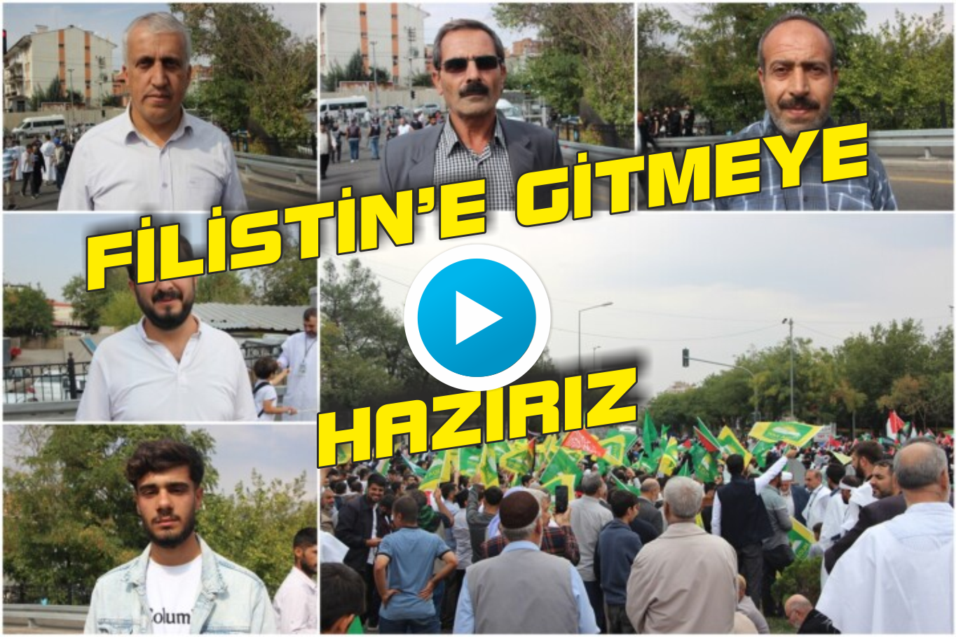 Kudüs mitingine katılan vatandaşlar: Filistin’e gitmeye hazırız