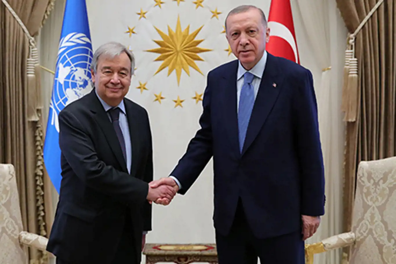 Cumhurbaşkanı Erdoğan BM Genel Sekreteri Guterres ile görüştü