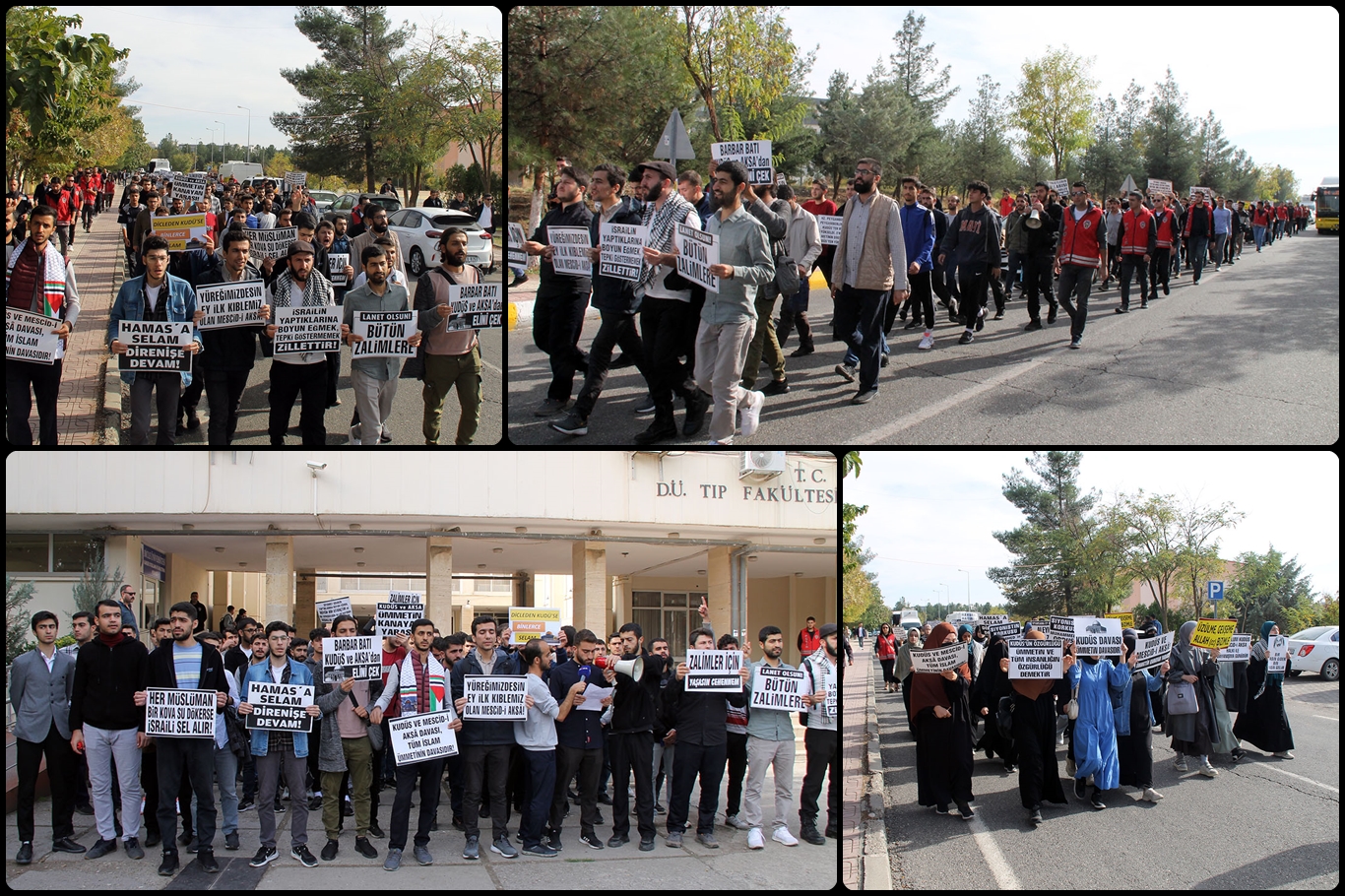 Dicle Üniversitesi öğrencileri Gazze için yürüdü