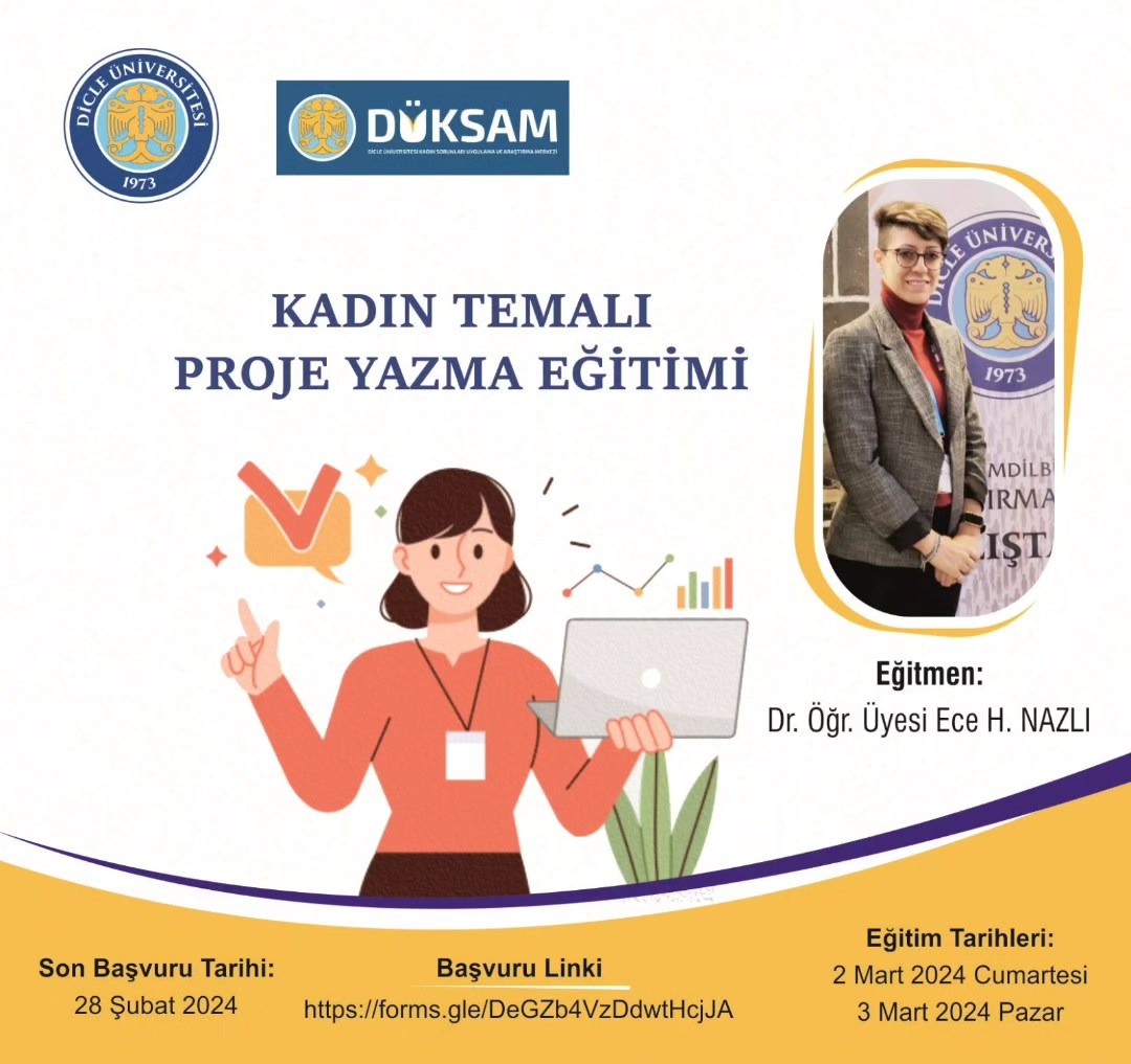 Dicle Üniversitesinde Kadın Temalı Proje Yazma Eğitimi Verilecek