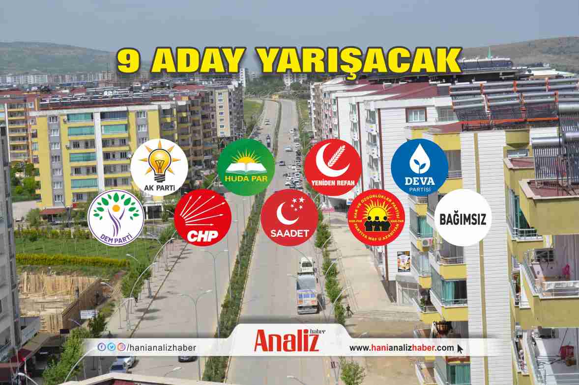 Diyarbakır’ın o ilçesinde 9 aday yarışacak