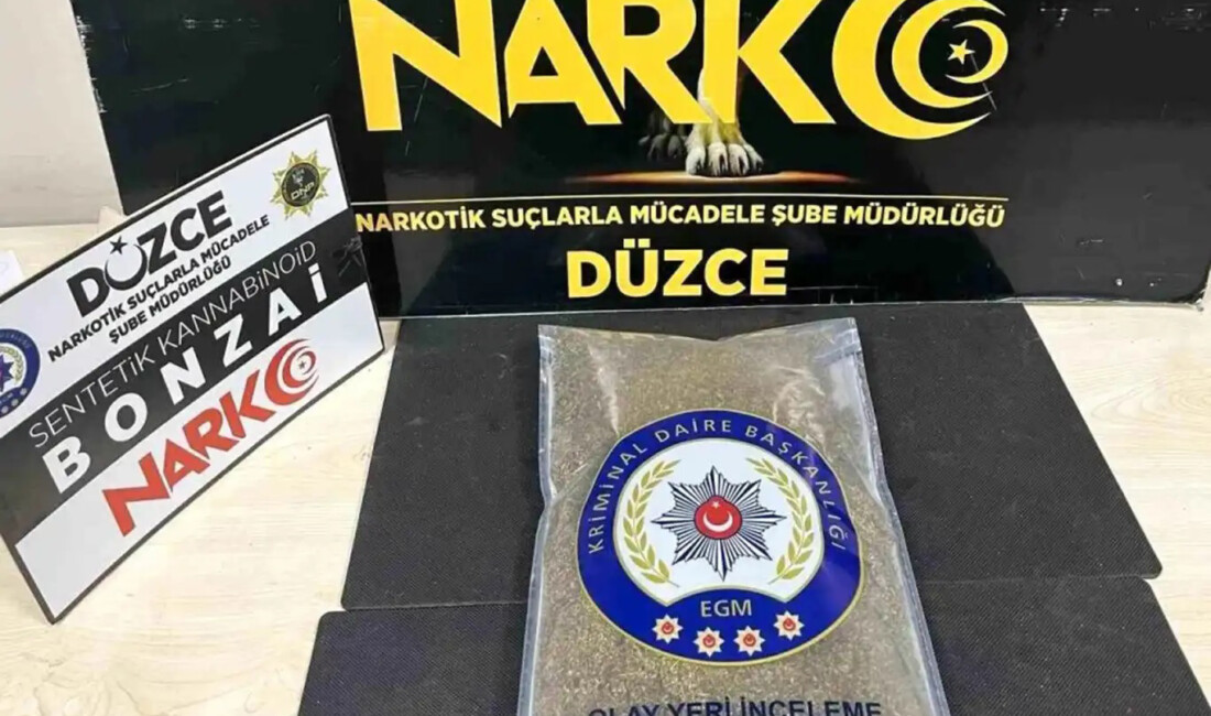 Düzce'de düzenlenen uyuşturucu operasyonunda,