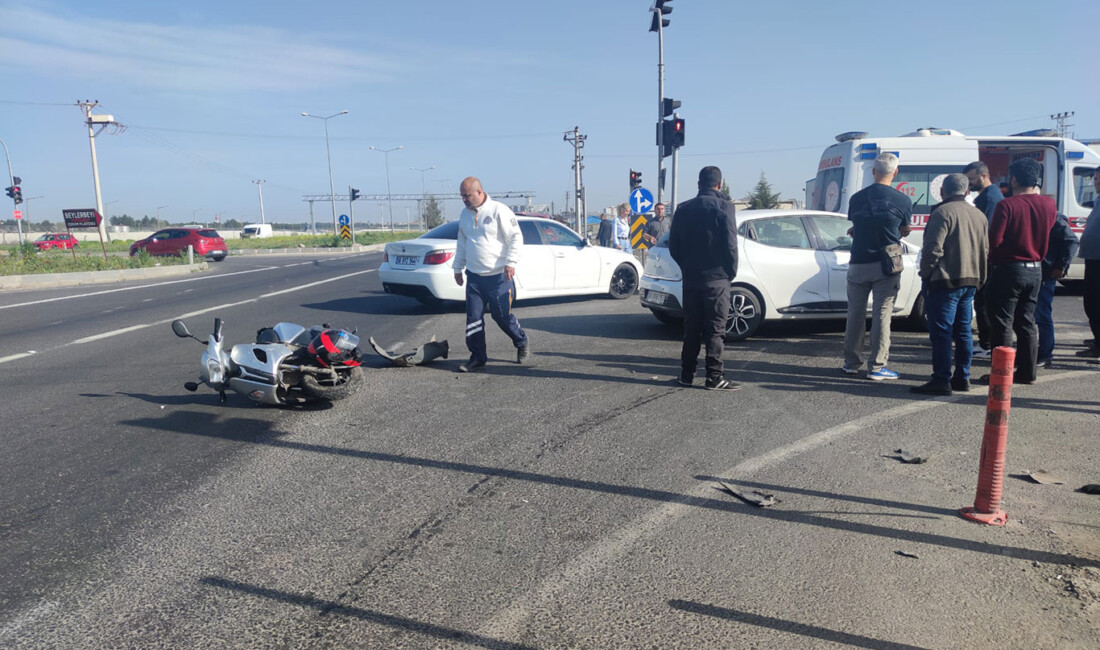 Diyarbakır'da motosiklet ile otomobilin