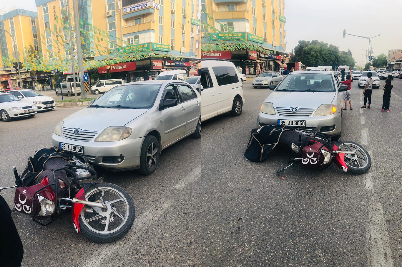 Şanlıurfa’da otomobil ile motosiklet çarpıştı: 1 yaralı